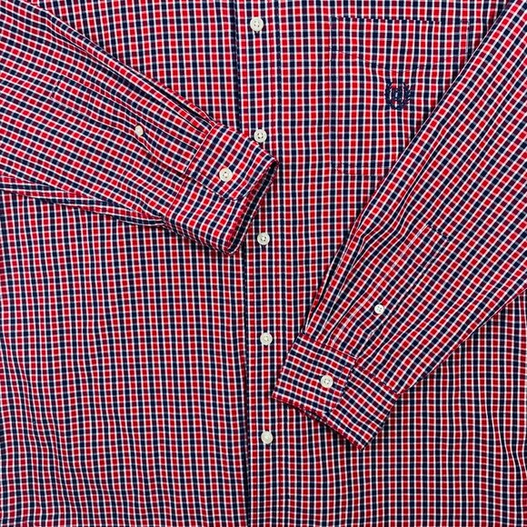 100% Cotton Long Sleeve Dress check Shirts for Men Size large  CHAPS - Picture 15 of 15